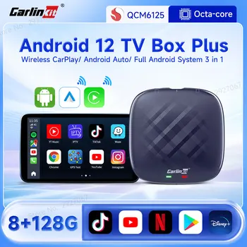CarlinKit CarPlay Ai Android Tv Box QCM6125 665 Восьмиядерный Android 13 Беспроводной Apple Car Play Android Box Netflix Iptv 4GLTE 2023