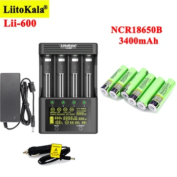 LiitoKala NCR18650B 3400 мАч Перезаряжаемые батареи с зарядным устройством Lii-600 для 3,7 В литий-ионный 18650 21700 26650 1,2 В AA NiMH