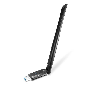 USB WiFi Адаптер для настольных ПК 1300 Мбит/с USB 3.0 WiFi двухдиапазонный сетевой адаптер с антенной с высоким коэффициентом усиления 2,4 ГГц/5,8 ГГц MU-MIM