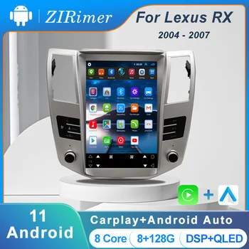 ZIRimer Tesla Стиль Android 11 Автомобильный Радиоприемник Для Lexus RX RX300 RX330 RX350 RX400 RX450 DVD-плеер Автоматическая GPS-Навигация 4G 2004-2007