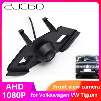 ZJCGO AHD CVBS 1080P 170 ° Парковочная камера с логотипом автомобиля и видом спереди для Volkswagen VW Tiguan