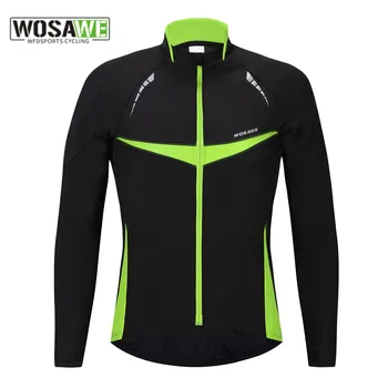Весенние велосипедные куртки WOSAWE, Флисовая куртка, Ветрозащитная одежда из джерси для велоспорта с длинным рукавом, Светоотражающая одежда, пальто
