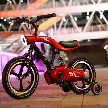 Встроенное колесо окрашенного велосипеда для детей из высокоуглеродистой стали и алюминиевого сплава, музыка и освещение в возрасте 3-6 Лет, 12 Дюймов, Прямая поставка
