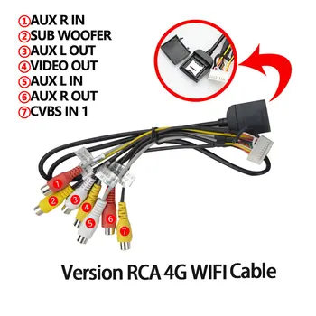 Микрофон USB GPS RCA Выход Камера заднего Вида AUX Слот для SIM-карты Радио Конвертер 16PIN Кабельный Адаптер Автомобильный 4G Электроинструмент