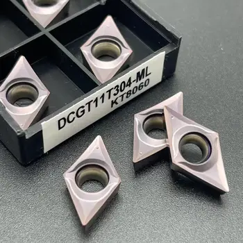 Прецизионный резак с ЧПУ DCGT11T301 DCGT11T302 DCGT11T304 ML ромбовидный токарный инструмент тонкой обработки из нержавеющей стали