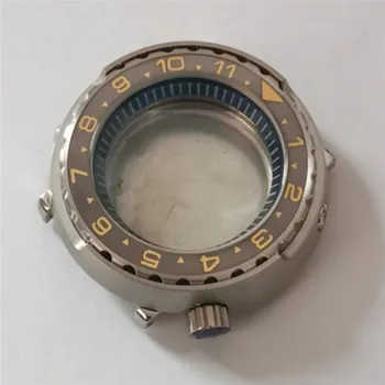 Профессиональный футляр для дайвинга 45 мм, Минеральное стекло, Синее внутреннее кольцо, керамический ободок для механизма NH35/NH36, детали для часов Tuna Can
